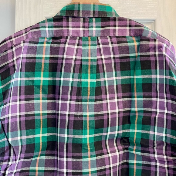 Ralph Lauren Purple Green Plaid Button Down Long Sleeve Men’s Shirt Size XXL 2XL - Picture 5 of 10